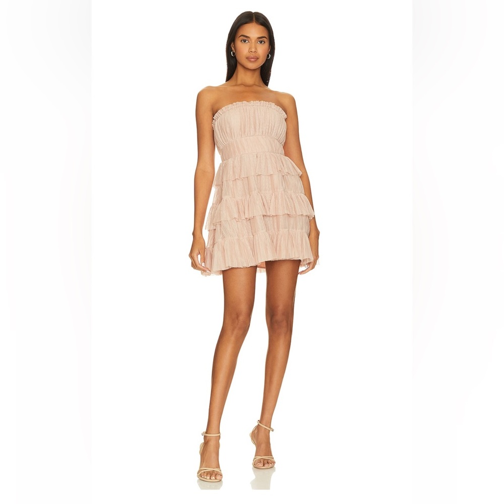 Lovers and Friends 
Barlow Mini Dress in Rosey Neutral